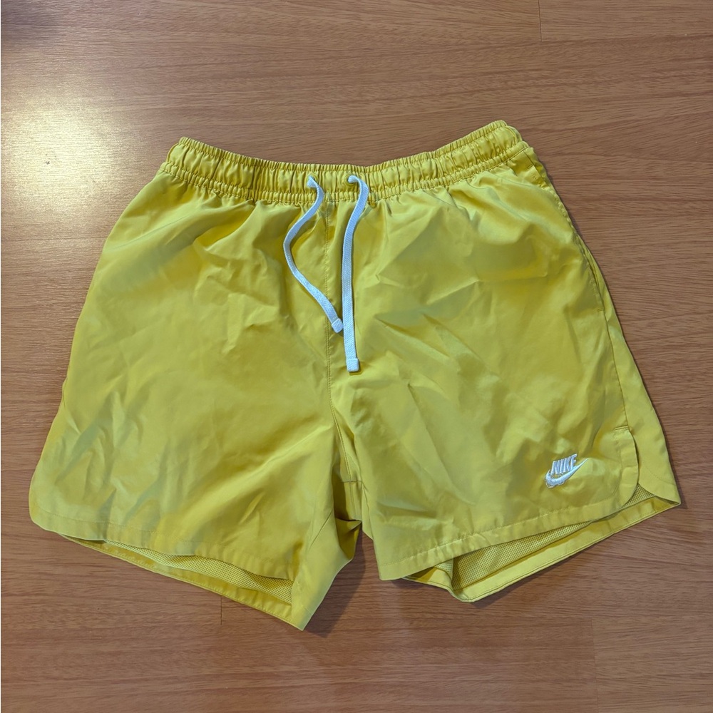 Nike Yellow Sports Shorts